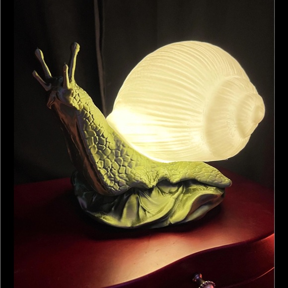 Gold snail lamp whimsical unique finds home decor Anthropologie bohemian